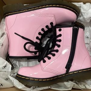 Pink matte dr martins toddler